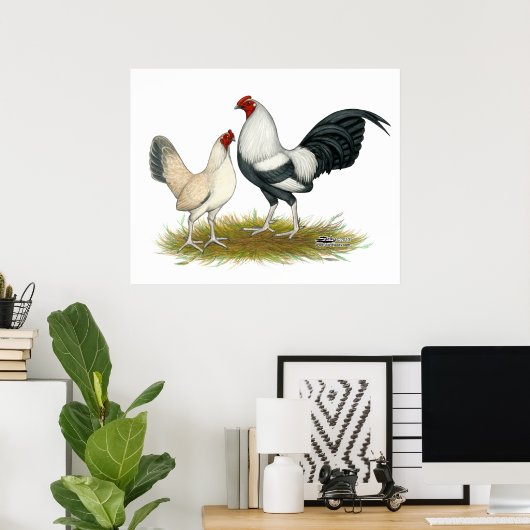 OE Game Blue Silver Wheaten ポスター (ホームオフィス)