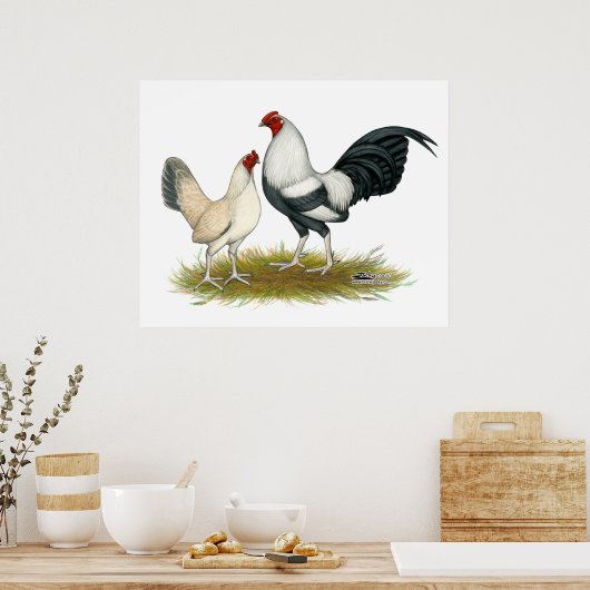 OE Game Blue Silver Wheaten ポスター (キッチン)