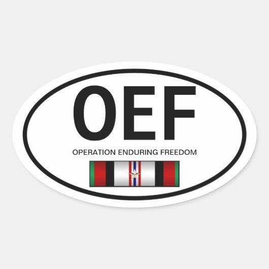 OEfのステッカー 楕円形シール (正面)