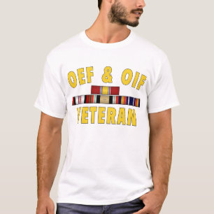 OEF及びOIFの退役軍人-前部ロゴ Tシャツ