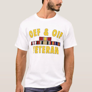 OEF及びOIFの退役軍人-前部ロゴ Tシャツ