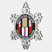 OEF - OIF スノーフレークピューターオーナメント (右)