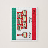 OenophilesワインボトルのためのおもしろいVino漫画 ジグソーパズル (縦)