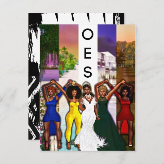 OESあいさつ空白のカードはがき ポストカード (正面/裏面)