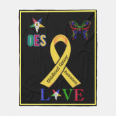 OESがん認識度 フリースブランケット (正面)