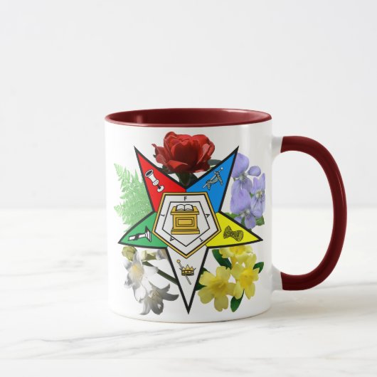 OESの花の紋章のマグ マグカップ (右)