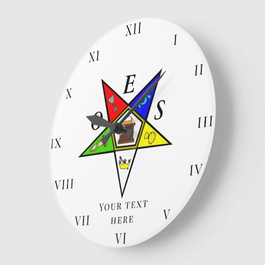 OESイースタンスターシスターフリーメーソンチャリティマソニック ラージ壁時計 (傾斜)