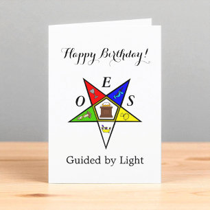 OESイースタンスターシスターメーソンリーオーダー誕生日 サンキューカード
