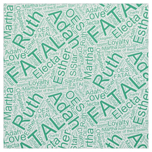 OESコラージュ緑 ファブリック (見本)