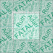 OESコラージュ緑 ファブリック (タイル)