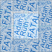 OESコラージュ青 ファブリック (タイル)