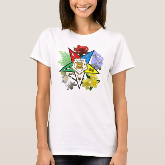 OESフローラエンブレムスパゲッティタンク Tシャツ (正面)