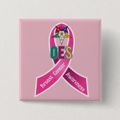 OES乳がん認識度 缶バッジ (正面)