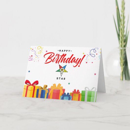 OES日の東スター誕生日カードの順序 サンキューカード (正面)