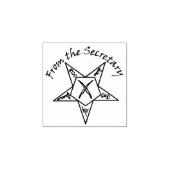 OES秘書の切手から ラバースタンプ (インプリント)