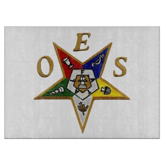 OES装飾ガラス製カッティングボード15"x11" カッティングボード (正面)