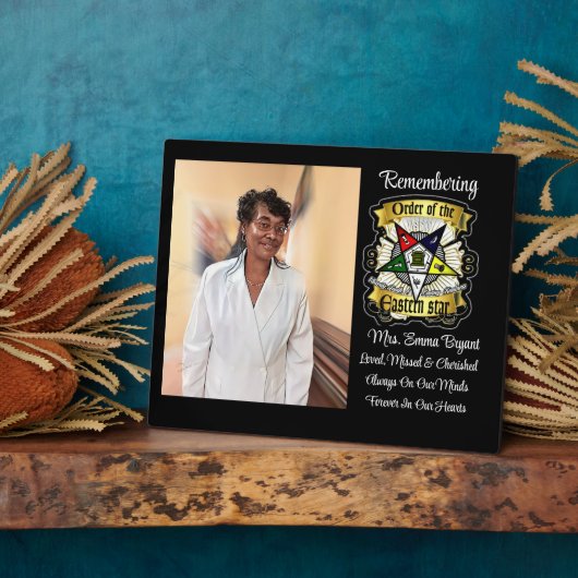 OES 愛され、思い出され、慈しまれた 記念プレート フォトプラーク (側面)