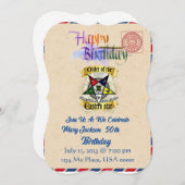 OES 誕生日パーティー招待状 招待状 (正面/裏面)