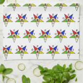OES Eastern Star Sister Masonic Freemasonry キッチンタオル (折り畳み)
