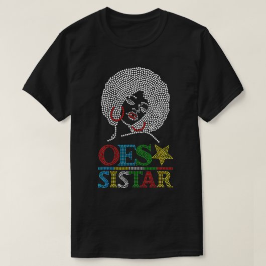 OES SiStar Dot Print Order Of Eastern Star Parents Tシャツ (デザイン正面)