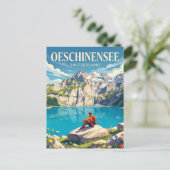 Oeschinen Lake Switzerland ポストカード (スタンド正面)