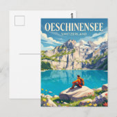 Oeschinen Lake Switzerland ポストカード (正面/裏面)