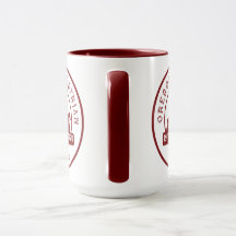 OET Mug、50年ロゴMaroon、ホワイト