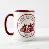 OET Mug、50年ロゴMaroon、ホワイト マグカップ (左)