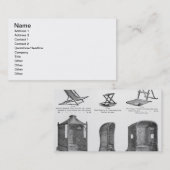 Oetzmann及びCo.のcataloguからの座席そしてアーバー 名刺 (正面/裏面)