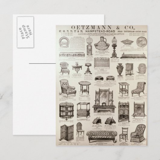 Oetzmann & Coの広告 ポストカード (正面/裏面)