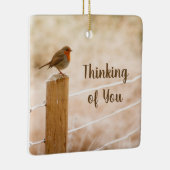 Of 考える You Bird on a Fence Postオーナメント セラミックオーナメント (右)