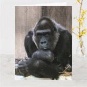 OF 考え YOU GORILLA BIG GREETING CARD カード (黄色い花)