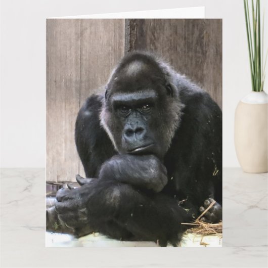 OF 考え YOU GORILLA BIG GREETING CARD カード (正面)