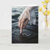 Of 考え You Hand Touching Water カード (黄色い花)