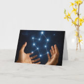 Of 考え You Hands Holding Star Consellatation カード (黄色い花)