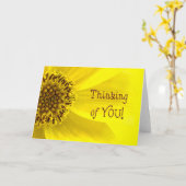 OF 考え YOU - SUNFLOWER - BRIGHT カード (黄色い花)