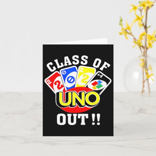 Of 2024 Uno Out Senior 2024卒業先生Stu カード (黄色い花)