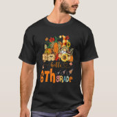 of Autumn Cute Teacher Sunflower Hello 6th Grade Tシャツ (正面)