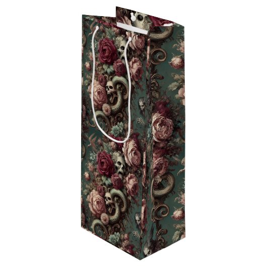 Of Bone & Gothic -つる植物ビクトリアン ワインギフトバッグ (正面アングル)