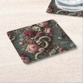 Of Bone & Vine – Gothic Victorian  スクエアペーパーコースター (アングル)