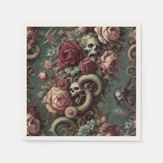 Of Bone & Vine – Gothic Victorian  スタンダードカクテルナプキン (正面)