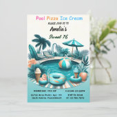 Of Boyおもしろい10代の大人プールパーティースウィート16誕生日 招待状 (スタンド正面)