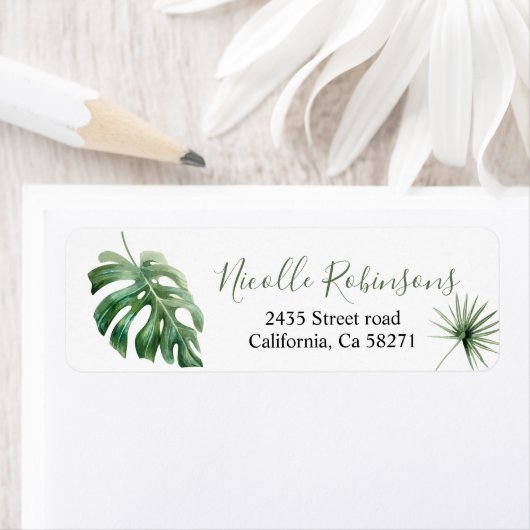 of direction Monstera tropical ラベル (インサイチュ)