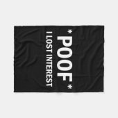 Of I Lost Interest Funny Quote フリースブランケット (正面(横))