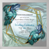 of Paradise Tropical Splash in Blues, Turquoise ポスター (正面)