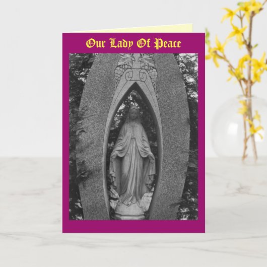 Of Peace私達の女性 カード (黄色い花)