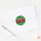 OF PSYCHIATRIC MEDICINE DPMのクリスマスのサンタの博士 ラウンドシール (封筒)