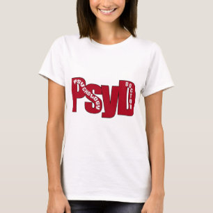 OF PSYCHOLOGY BOLD PsyDの大きく赤い博士 Tシャツ