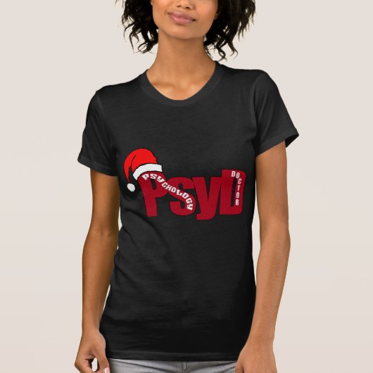 OF PSYCHOLOGY PsyDサンタの博士 Tシャツ (正面)