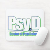 OF PSYCHOLOGY PsyD LOGO2の博士 マウスパッド (マウス)